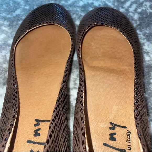 French Sole FS/NY Zeppa-Chocolate Snake Flats Made in Italy - Picture 4 of 10